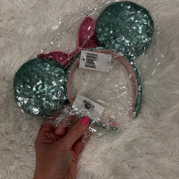 Disney Parks Pink Sugar Rush Minnie Mouse Ears Limited Bow Sequins Headband - Picture 4 of 8
